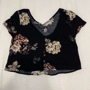 Black Floral Top